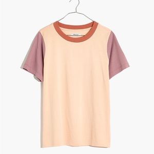 Madewell Supima® Cotton Essential Ringer Tee in Colorblock